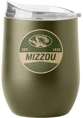Missouri Tigers 16OZ Powder Coat Stainless Steel Stemless - Olive