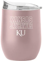 Kansas Jayhawks 16OZ. Powder Coat Stainless Steel Stemless - Blue