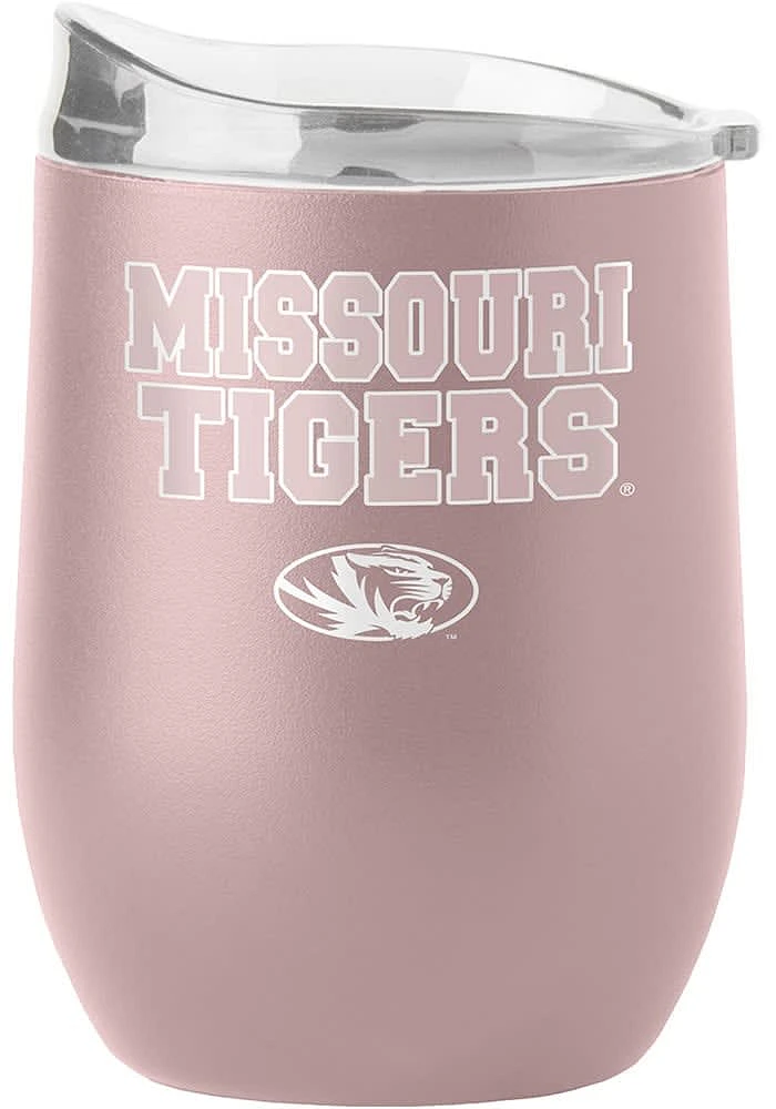 Missouri Tigers 16 OZ Powder Coat Stainless Steel Stemless - Black