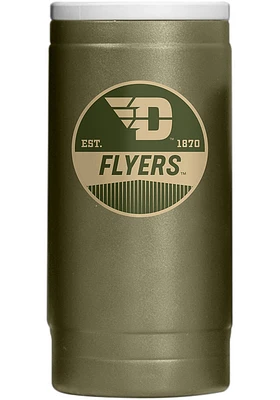 Logo Brands Dayton Flyers 12OZ Slim Can Powder Coat Stainless Steel Coolie
