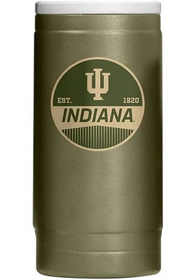 Logo Brands Indiana Hoosiers 12OZ Slim Can Powder Coat Stainless Steel Coolie