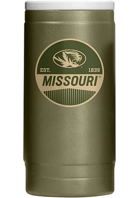 Logo Brands Missouri Tigers 12OZ Slim Can Powder Coat Stainless Steel Coolie