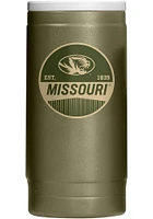 Logo Brands Missouri Tigers 12OZ Slim Can Powder Coat Stainless Steel Coolie