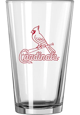 St Louis Cardinals 16oz Bird on Bat Logo Pint Glass - Red