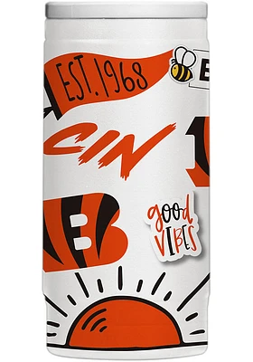 Cincinnati Bengals 12oz Native Slim Stainless Steel Coolie