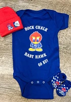 Kansas Jayhawks Baby Blue Hawk Short Sleeve One Piece