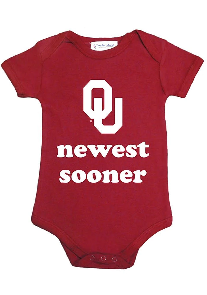 Oklahoma Sooners Baby Crimson Newest Short Sleeve One Piece