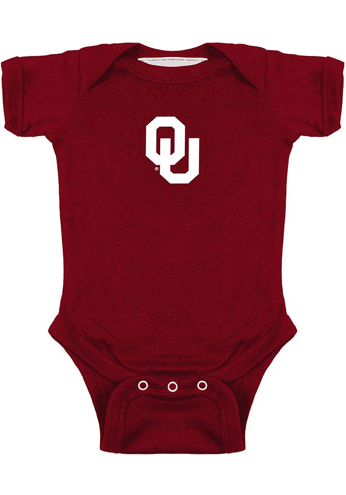Oklahoma Sooners Baby Crimson Bailey Short Sleeve One Piece