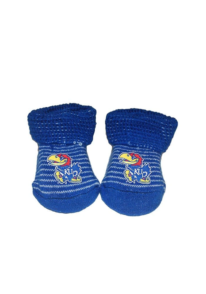 Kansas Jayhawks Striped Baby Bootie Boxed Set