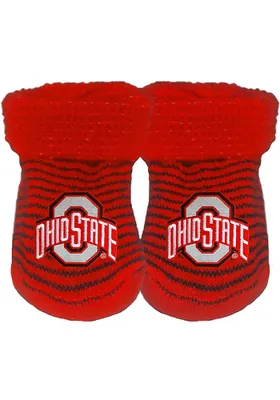 Ohio State Buckeyes Stripe Baby Bootie Boxed Set