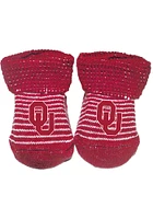 Oklahoma Sooners Stripe Baby Bootie Boxed Set