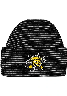 Wichita State Shockers Black Stripe Newborn Knit Hat