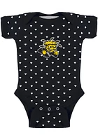 Wichita State Shockers Baby Black Heart Short Sleeve One Piece