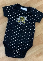 Wichita State Shockers Baby Black Heart Short Sleeve One Piece
