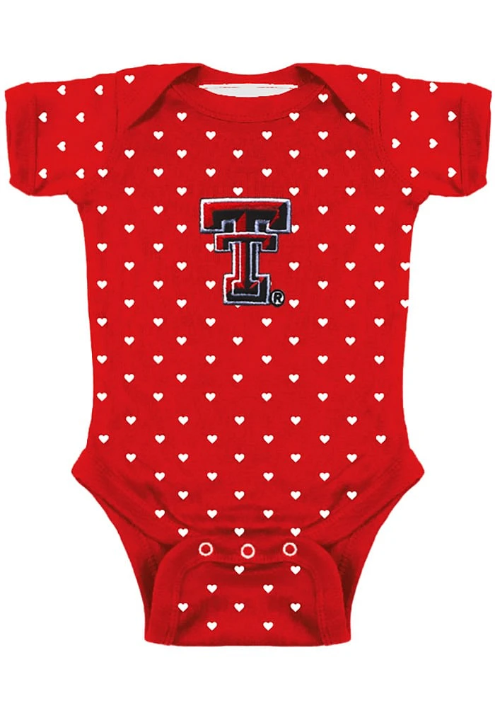 Texas Tech Red Raiders Baby Heart Short Sleeve One Piece