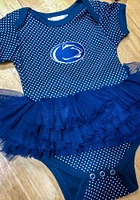Penn State Nittany Lions Baby Navy Blue Pin Dot Tutu Short Sleeve One Piece