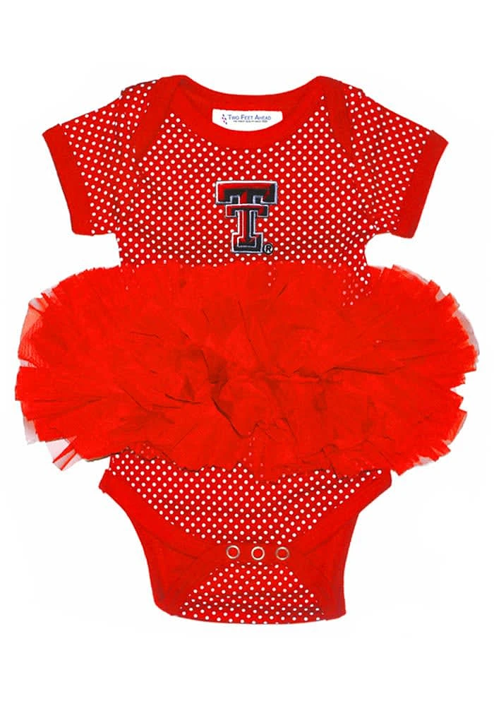 Texas Tech Red Raiders Baby Pin Dot Tutu Short Sleeve One Piece