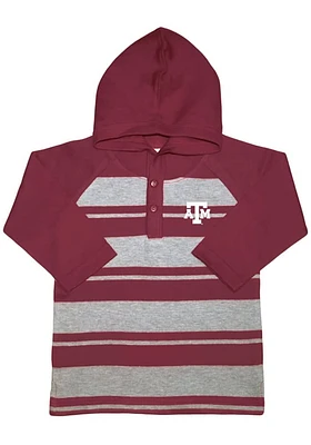 Texas A&M Aggies Toddler Maroon Rugby Stripe Long Sleeve Hooded Sweatshirt