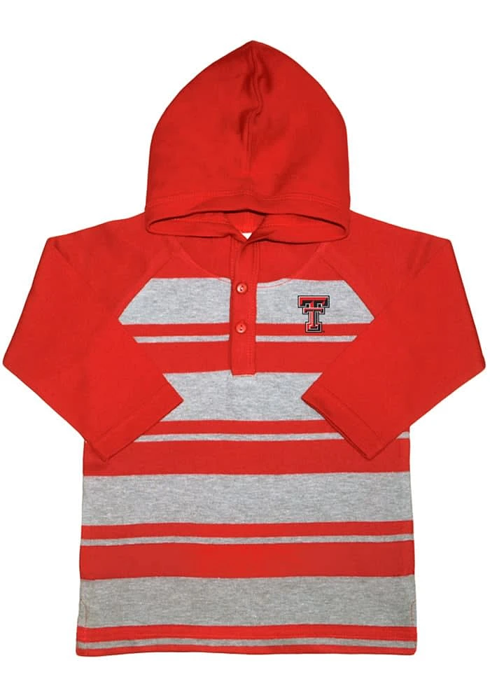 Texas Tech Red Raiders Toddler Rugby Stripe Long Sleeve Hooded Sweatshirt
