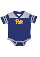 Pitt Panthers Baby Blue Football Short Sleeve One Piece
