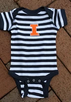 Illinois Fighting Illini Baby Navy Blue Skylar Short Sleeve One Piece