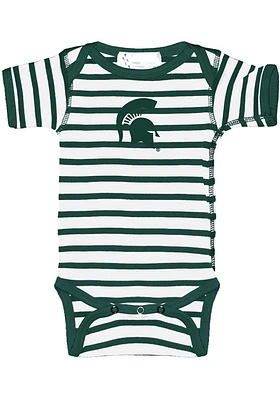 Michigan State Spartans Baby Green Skylar Short Sleeve One Piece