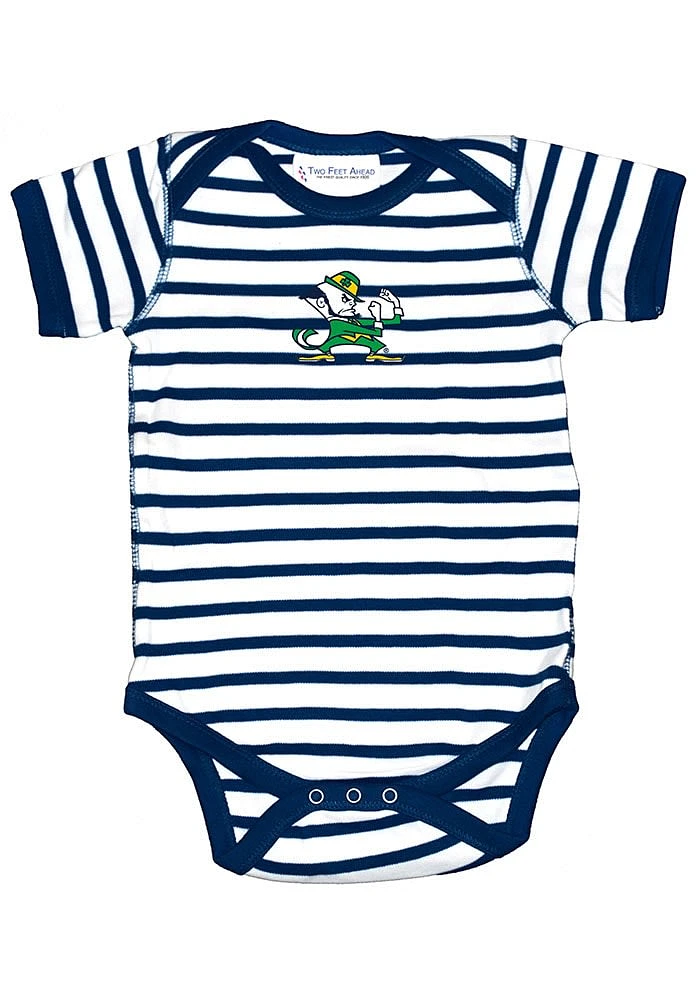 Notre Dame Fighting Irish Baby Navy Blue Skylar Short Sleeve One Piece