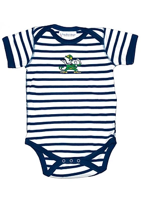 Notre Dame Fighting Irish Baby Navy Blue Skylar Short Sleeve One Piece