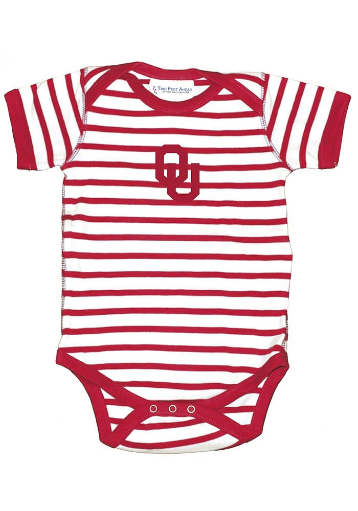 Oklahoma Sooners Baby Crimson Skylar Short Sleeve One Piece
