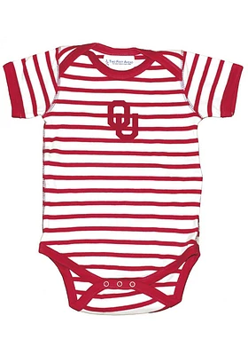 Oklahoma Sooners Baby Crimson Skylar Short Sleeve One Piece