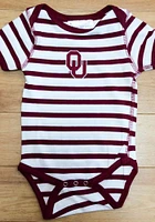 Oklahoma Sooners Baby Crimson Skylar Short Sleeve One Piece