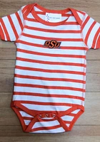 Oklahoma State Cowboys Baby Orange Skylar Short Sleeve One Piece
