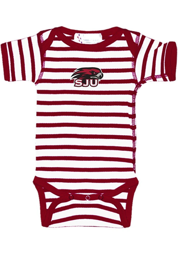 Saint Josephs Hawks Baby Crimson Skylar Short Sleeve One Piece