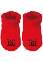 Miami RedHawks Knit Baby Bootie Boxed Set