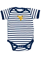 West Virginia Mountaineers Baby Navy Blue Skylar Short Sleeve One Piece