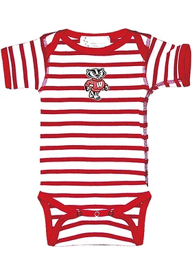 Wisconsin Badgers Baby Crimson Skylar Short Sleeve One Piece