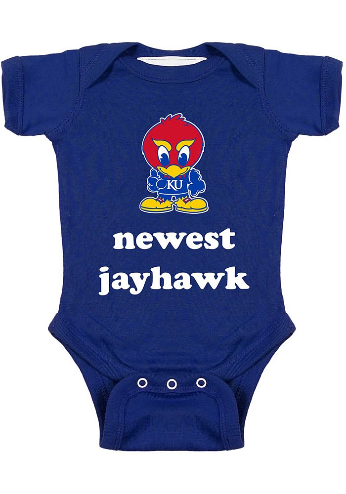 Kansas Jayhawks Baby Blue Newest Jayhawk Short Sleeve One Piece