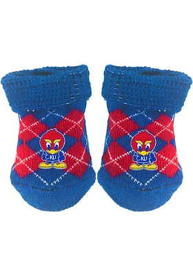Kansas Jayhawks Argyle Baby Bootie Boxed Set