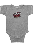 Temple Owls Baby Grey Owl Logo Short Sleeve One Piece