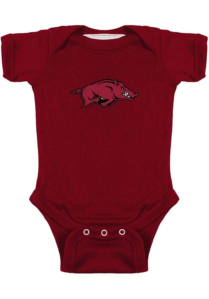 Arkansas Razorbacks Baby Cardinal Bailey Primary Short Sleeve One Piece