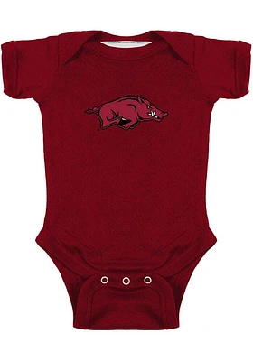 Arkansas Razorbacks Baby Cardinal Bailey Primary Short Sleeve One Piece