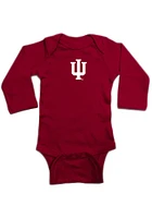 Indiana Hoosiers Baby Cardinal Primary Logo Long Sleeve One Piece