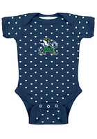 Notre Dame Fighting Irish Baby Navy Blue Heart Short Sleeve One Piece