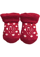 Oklahoma Sooners Polka Dot Baby Bootie Boxed Set