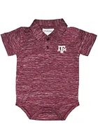 Texas A&M Aggies Baby Maroon Space Dye Short Sleeve One Piece Polo