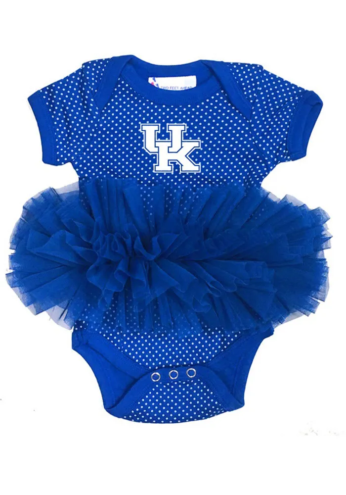 Kentucky Wildcats Baby Blue Pin Dot Tutu Short Sleeve One Piece