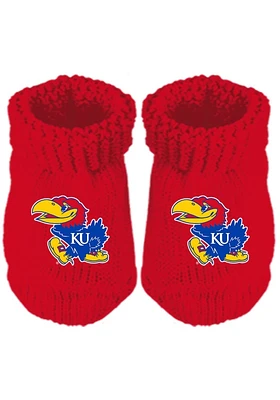 Kansas Jayhawks Knit Baby Bootie Boxed Set