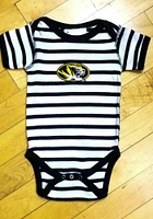 Missouri Tigers Baby Black Stripe Short Sleeve One Piece