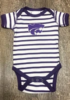 K-State Wildcats Baby Purple Stripe Short Sleeve One Piece