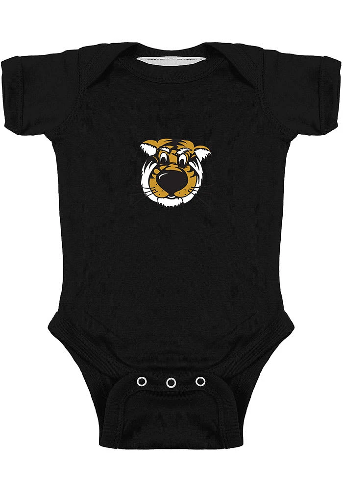 Missouri Tigers Baby Black Big Mascot Short Sleeve One Piece